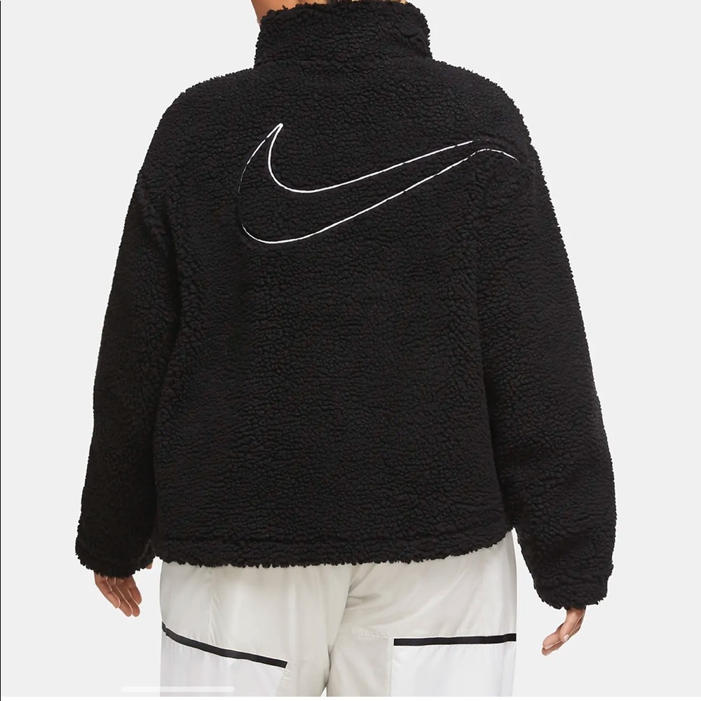 Nike Sherpa Jacket with White Logo on Back